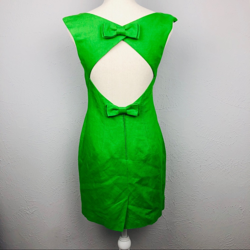 Vintage Geary Roark Lime Green Dress 4P